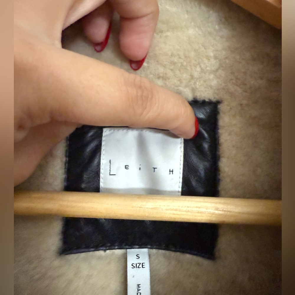 Shearling Lined Black Jacket - image 3